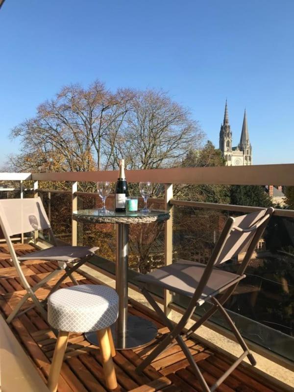 Le Casanova - Appartement avec parking et balcon vue Cathédrale Chartres Extérieur photo